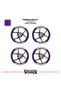 Rks srk250rs wide rim cover sticker decal model 16-piece set high quality stickers - 2
