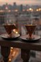 2-Piece Rose Pyramid Patterned Porcelain Coffee Cup Set Stylish and Elegant Turkish Coffee Presentation Set - 3