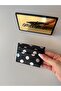Women's Silver Polka Dot Card Holder Wallet Slim Design Multi-Compartment Mini Card Holder