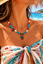 Avelora Natural Stone Bohemian Necklace with Elephant Figure – Handmade Authentic Women's Necklace - 3