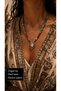Veridia Natural Stone Bohemian Necklace – Ethnic Design Vintage Women's Necklace