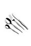 26-Piece Silver Stainless Steel Cutlery Set with Stand | Elegant Flatware Collection