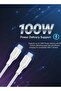 Charging Cable BroidLine Fabric USB-C to USB-C 1m 100W - White - 2