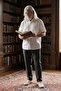Men's Large Size Short Sleeve Pocketless Linen Shirt 11310 White - 2