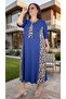 Leopard Printed Pocketed Full Lycra V-Neck Plus Size Cotton Viscose Summer Dress - 4