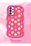 Samsung Galaxy A23 Compatible Case Camera Protector Red Silicone Couple Phone Case Floral Pattern - 2