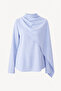 Blue Blouse with Shawl Detail 0146 - 6