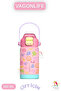 360 ml Children's Thermos Bottle with Double Drinking Straw / Without Straw and Carrying Handle