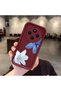 Xiaomi Redmi 14C Compatible Case Camera Protector Burgundy Silicone Couple Phone Case Floral Pattern