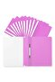 12Pcs Clear File Fasteners with Clip, A4 Plastic File Folders for Documents, Presentation Project Folders, Pink