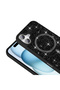 iPhone 17 Case Glittery Diamond Stone Magsafe Camera Raised Silicone Omsy - 6