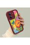 Redmi 15C 5g Compatible Case Camera Protector Claret Red Silicone Couple Phone Case Butterfly Pattern - 3
