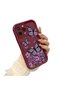 iPhone 14 Pro Max Compatible Case Camera Protector Burgundy Silicone Couple Phone Case Butterfly Pattern - 3