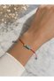 Red String Bracelet with Gold Star Figure and Sand Beads