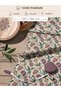 100% Cotton Satin Fabric 100X155 cm Cream Plum Flower Patterned Decorative Patchwork Fabric