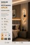 Decorative 50W Note Model Indoor Black Case 3 Color Light Electric Wall Sconce 4 Pieces - 6