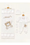 Baby Boy Prince Teddy Bear Embroidered 4-Piece Romper and Blanket Set