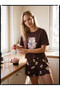 Printed 100% Cotton Women's Shorts Pajama Set for Style Seekers from Uzg Store