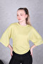 Women's Relaxed Fit Side Gathered Bat Sleeve Blouse