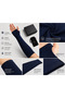 Navy Blue Fingerless Arm Sleeves Arm Extenders Flexible, Anti-Sweat, for Hijab & Sports Use, Uv Protection, 1 Pair - 3