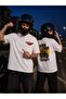 Oversize Printed Unisex 100% Cotton T-Shirt Motorcycle Therapy White - 5