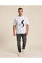 Men White Printed T-Shirt - 4