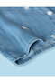 Infant Girls Light Wash Embroidered Denim Blouse - 3