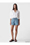 Two Mt Shop Quality Elastic Waist Floral Women's Jean Shorts