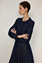 Fular Detail Denim Dress - 5