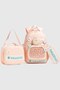 Set of 3 Children's Primary School Bags with Pen Holder and Lunch Bag Backpack Lila