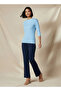 RIBBED SQUARE NECK HALF SLEEVE TOP - 2