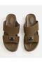 Men Brown Textured Platform Sandals - 5