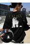 Black Pink Lalisa Printed Oversize Crew Neck Summer T-Shirt