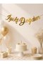 "İyiki Doğdun" Calligraphy Banner - Gold/Gold
