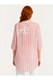 Women's Striped Long Relax Fit Shirt - 2