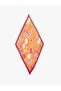 Pleated Satin Floral Patterned Square Scarf Bandana - 2