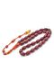 Hakkı Usta Signed Ottoman Model Cherry Crimped Amber Prayer Beads 006 - 4