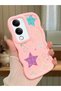 Vivo Y19E Compatible Case Camera Protector Pink Silicone Couple Phone Case Star Pattern