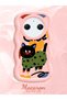 Redmi A3 Pro Compatible Case Camera Protector Pink Silicone Couple Phone Case Cat Pattern - 2
