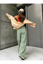 Wide Leg High Waist Fabric Cargo Pants with Pockets - 2