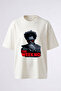 The Weeknd_5 Design Printed Oversize White T-Shirt