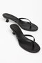 Loli Black Flip-Flop Heeled Slippers Orthopedic Women's Sandals