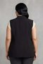 Trend42Plus Large Size Black Vest with Zipper and Pocket Detail - 7