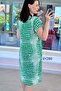 V-Neck Viscose Dress 6Y286 - 2