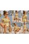 Summer, Girls' Set, Two-Piece Set, Suspenders, Ruffles, Lemon Print with Shorts, Comfortable, Loose, Holiday, Casual, Stylish, Festive, Boutique, Custom Design - 2