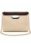 Beige Straw Women's Shoulder Bag with Chain Strap Handbag Brown Detailed Stylish Daily Clutch Bag - 6