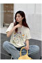 Unisex Oversized T-Shirt "The Flowers" Loose Fit Oversized White T-Shirt - 2
