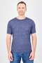 Men Crew Neck Heather Short Sleeve T-Shirt, Navy