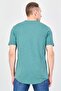 Men V Neck Short Sleeve Plain T-Shirt, Green - 3