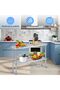 Heavy Duty Stainless Steel Double Tier Overshelf for Cabinet – NSF Certified, Adjustable, Work Table with Casters & Backsplash, Supports 800 lbs, 48x12x34 in, Silver - 3